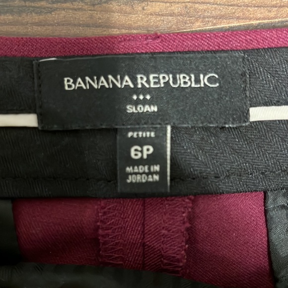 Banana Republic Wine color Sloan dress pants 6 petite - Picture 3 of 5